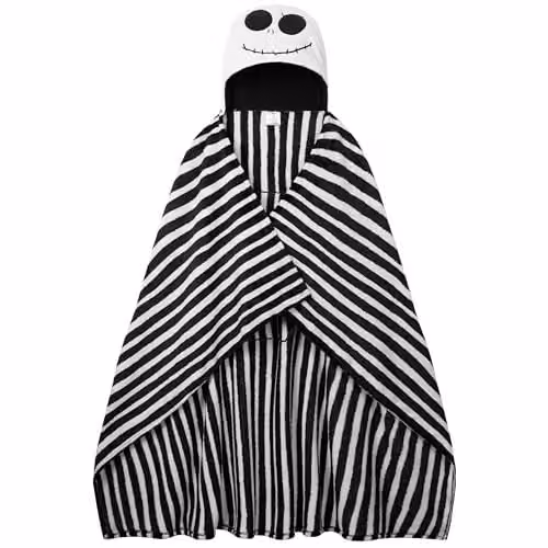 Disney The Nightmare Before Christmas Hooded Fleece Blanket in Black and White, W/D/H: 150 x 120 cm – 1