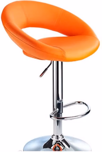 Netfurniture Envy Orange Height Adjustable Curvy Breakfast Bar Stool