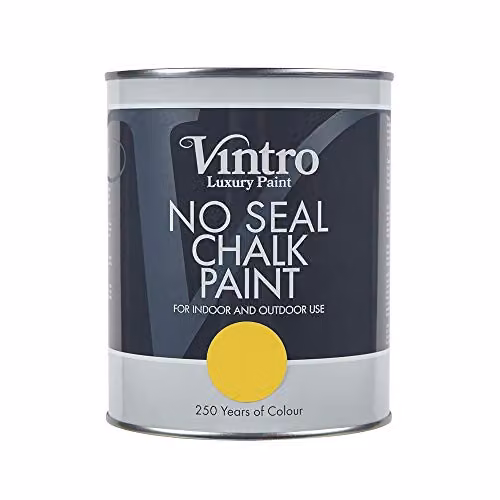 Vintro No Seal Chalk Paint in Sunflower Yellow, 1 Litre – 1