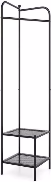 KORVIXA Modern Black Metal Hall Tree with Bench – 1