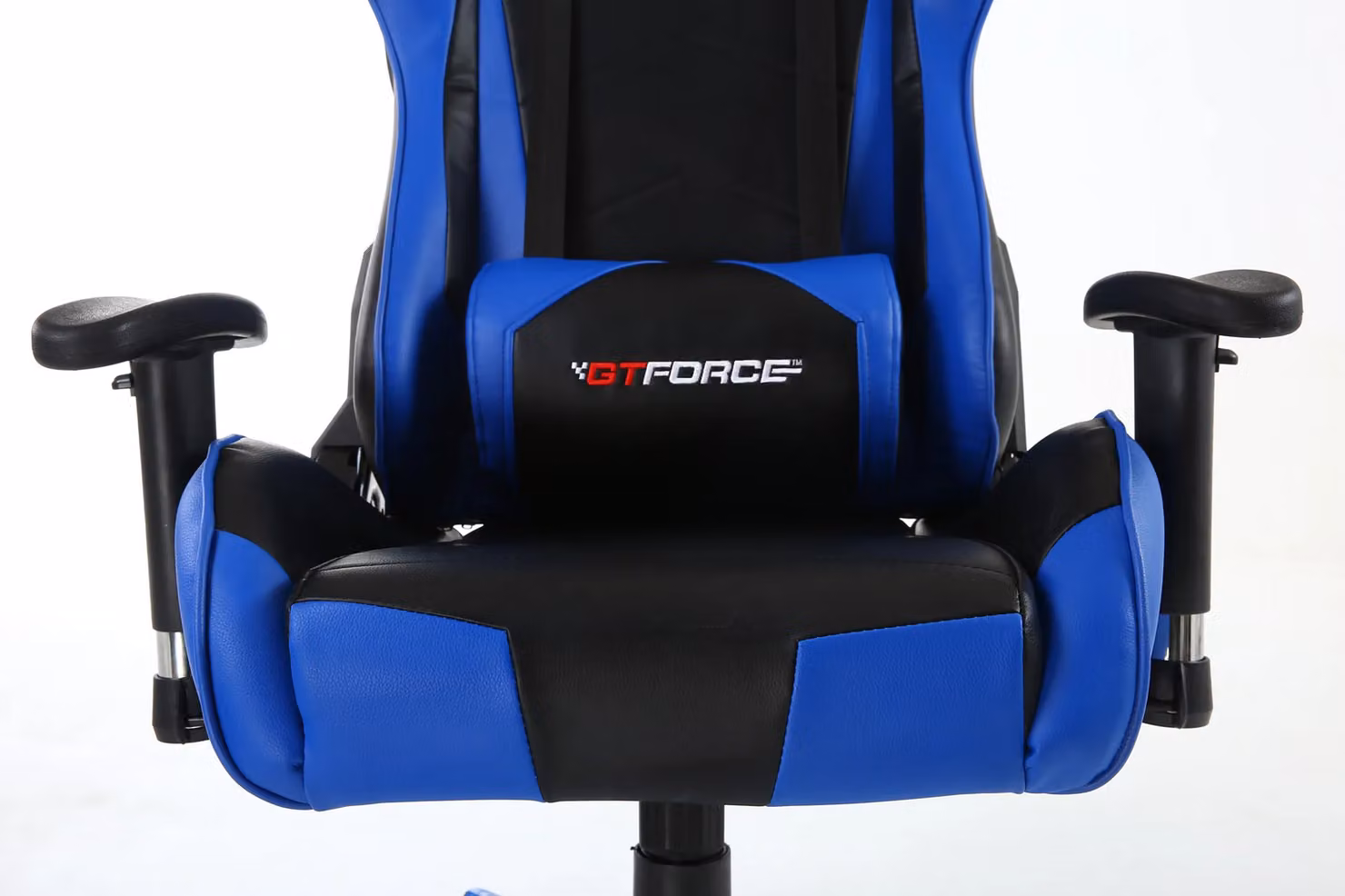 GTForce Pro FX Reclining Sports Racing Gaming Chair in Blue with Synthetic Leather and Headrest – 3