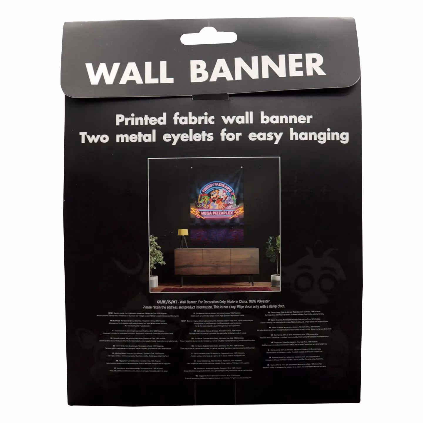FaNaTtik Five Nights at Freddy’s Mega Pizzaplex Logo Wall Banner, Multicolour Fabric Poster, W: 125 cm, H: 85 cm – 3