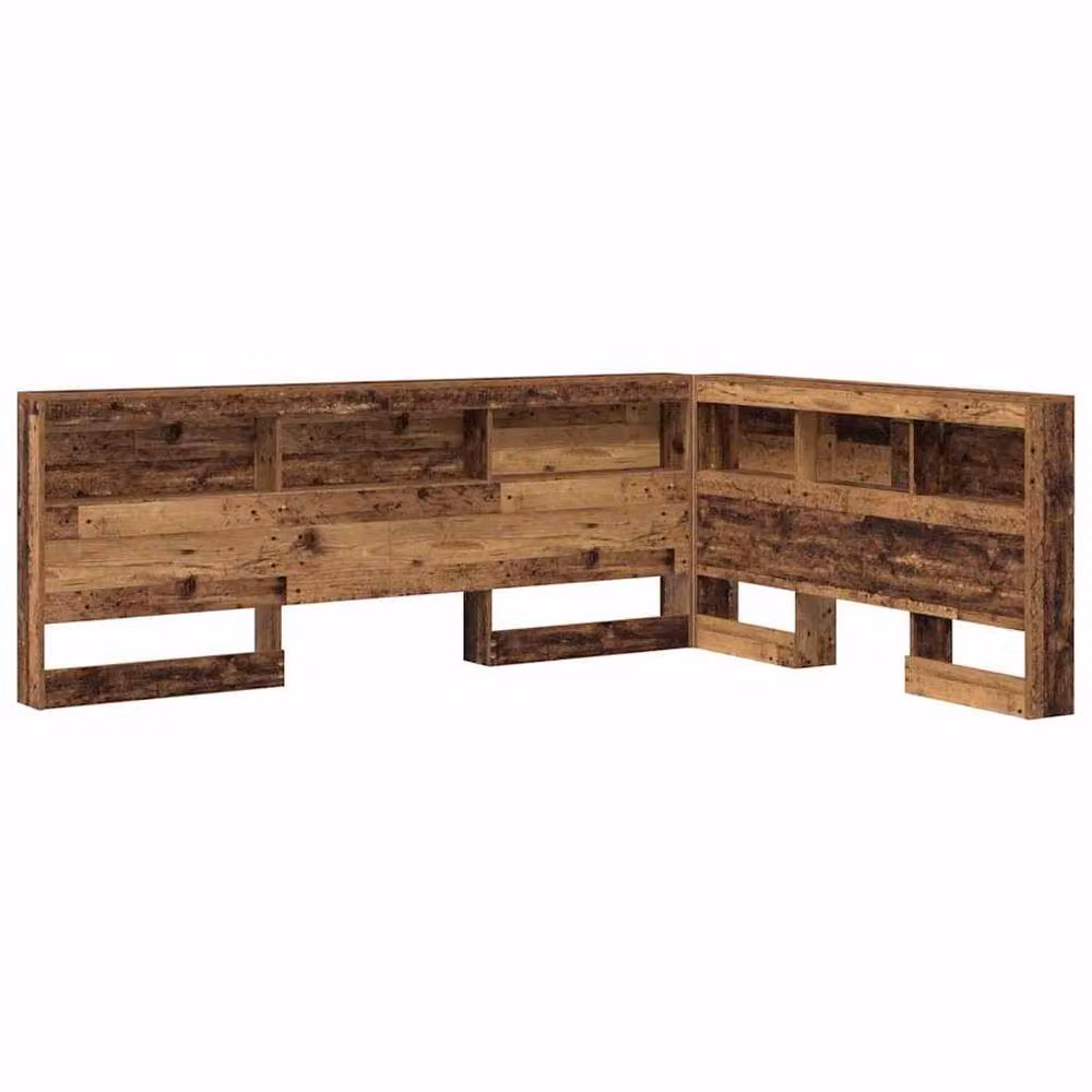 Berkfield Home Storage Headboard with Shelf in Old Wood Brown, 160 cm – 3