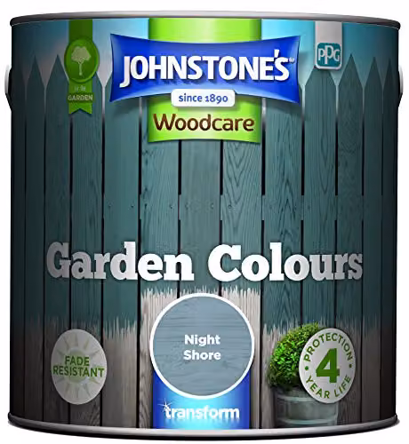 Johnstone's Garden Colours Night Shore Exterior Wood Paint, 2.5L – 1