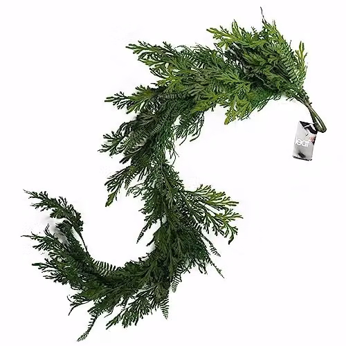 Leaf UK Green Multicolour Artificial Trailing Hanging Fern Garland Plant – 1