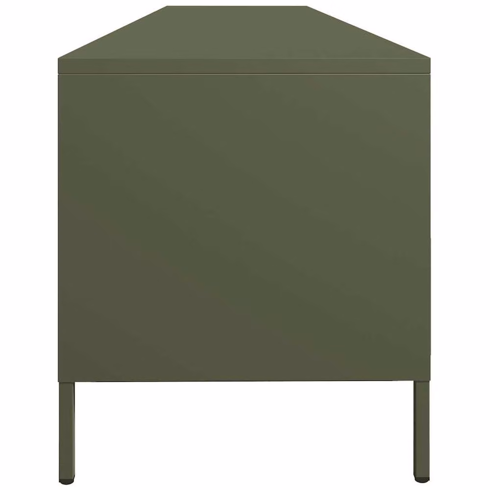 Berkfield Home Industrial TV Cabinet in Matt Olive Green, W/D/H: 202 x 39 x 43.5 cm – 5