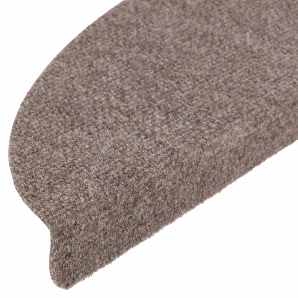 Berkfield Home Self-adhesive Needle Punch Stair Mats, 10 Pieces, Beige, W: 56 cm, D: 17 cm, H: 3 cm – 3
