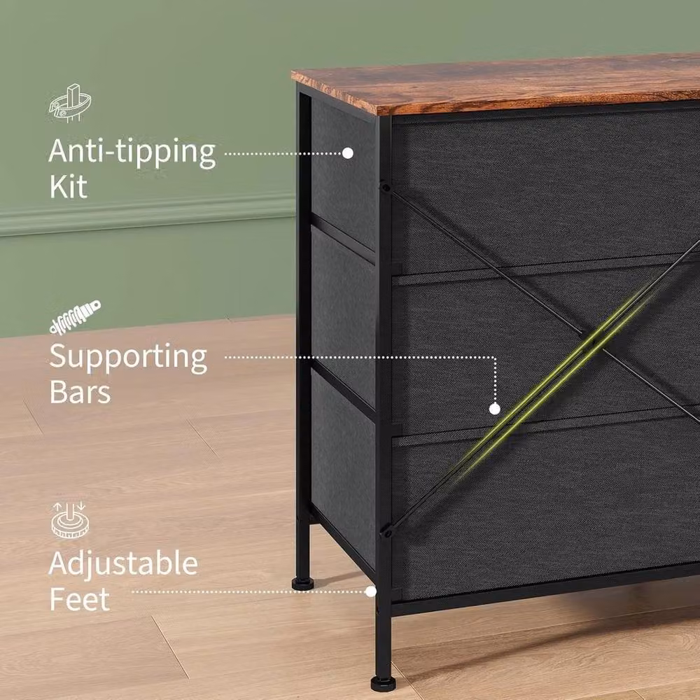 VOGREX Multicolour LED TV Stand with 8 Drawers and Integrated Lighting – 4