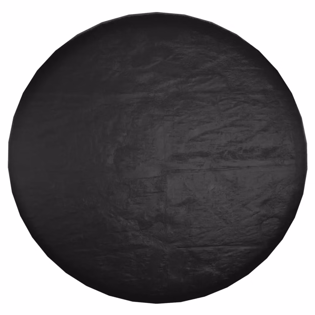Berkfield Home Island Lounge Cover with 8 Eyelets, Round, Black, Diameter: 188 cm, Height: 50 cm – 2