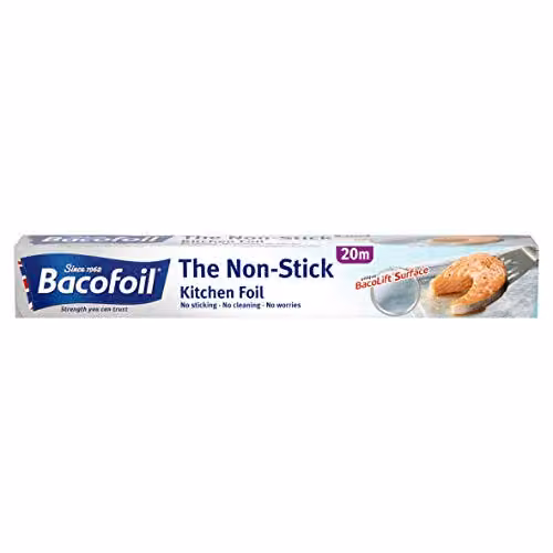 Bacofoil Non-Stick Kitchen Foil, Silver and White, 30 cm x 20 m