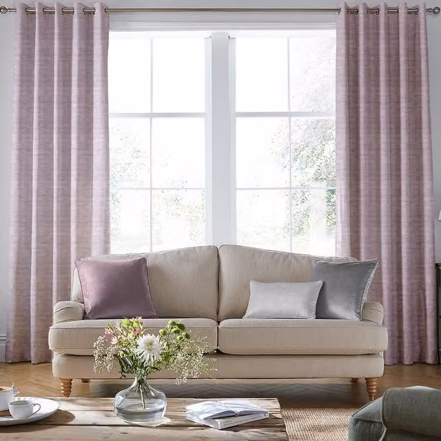 Laura Ashley Whinfell Made to Measure Blackout Fabric Curtain Panel in Purple