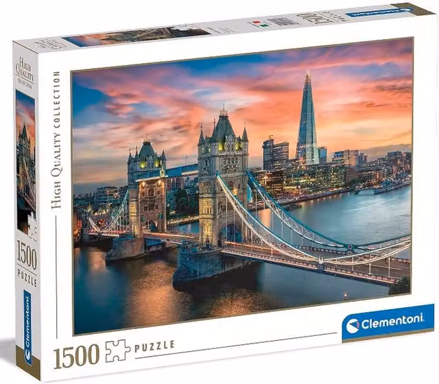 Clementoni London Twilight Tower Bridge 1500 Piece Jigsaw Puzzle in Multicolour