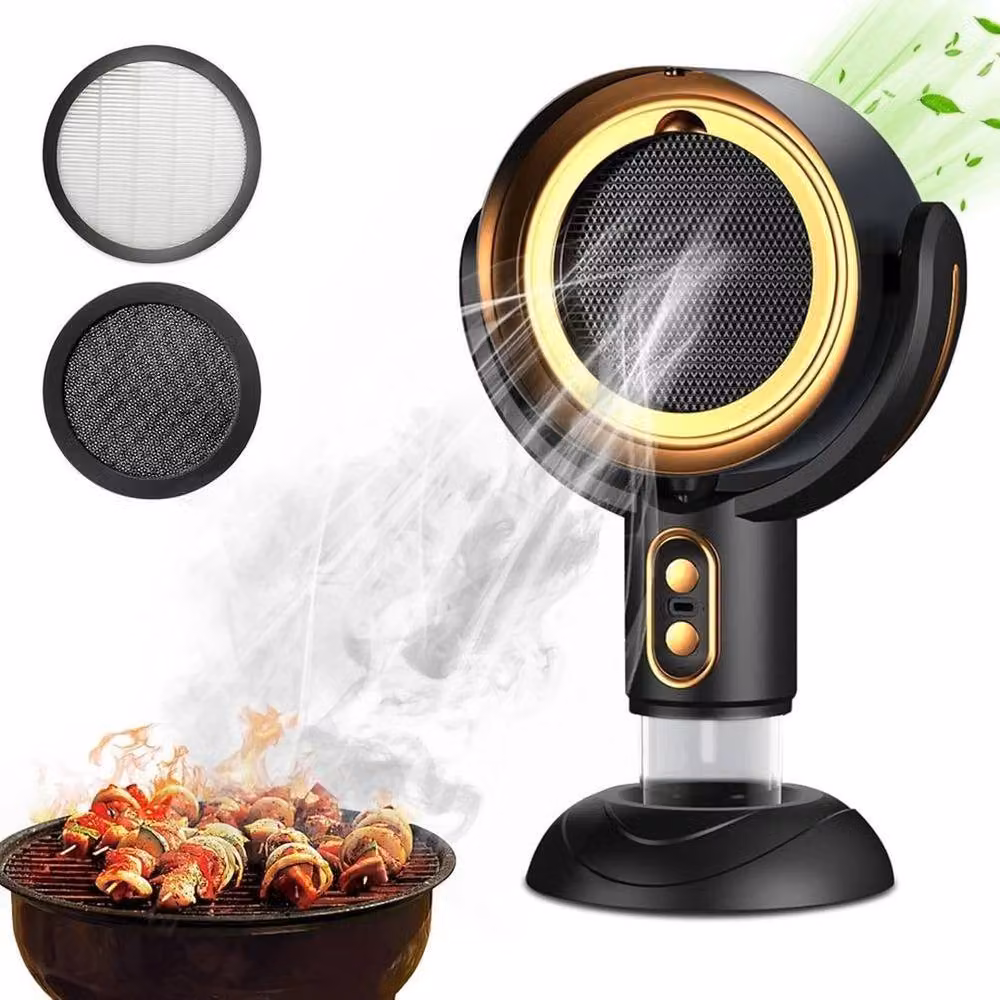 FLAVORA USB Portable 2 Speed Desktop Kitchen Range Hood in Black, W: 100 cm, D: 50 cm, H: 50 cm – 3