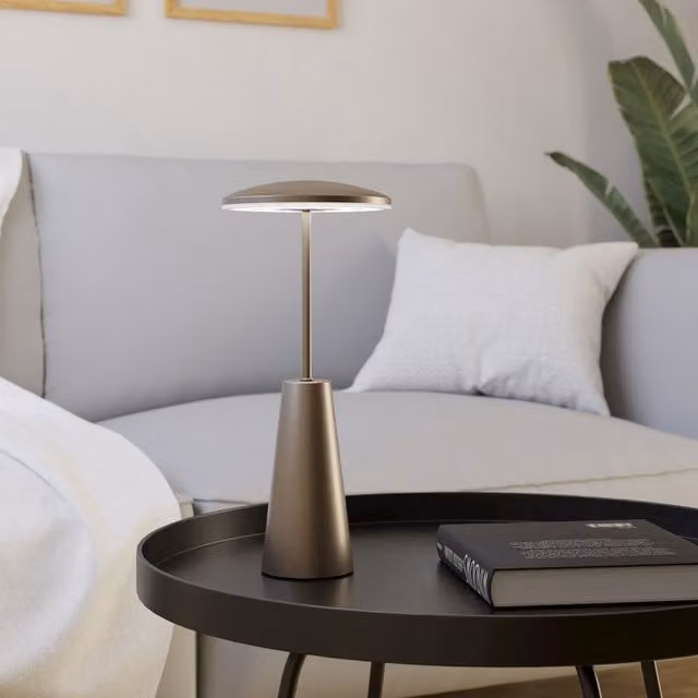 Eglo Piccola Dimmable LED Touch Table Light in Bronze with Rechargeable Battery