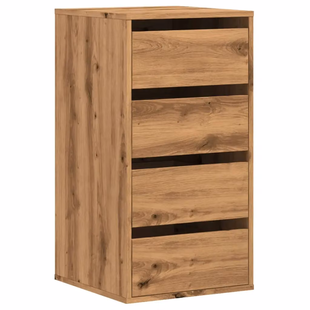 Berkfield Home Corner Chest of Drawers in Artisan Oak, Brown, W/D/H: 40 x 41 x 76 cm – 2