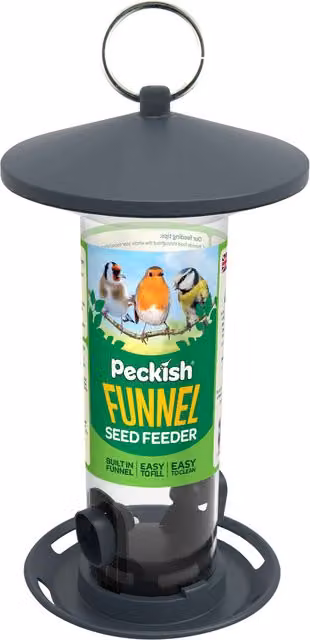 Peckish Funnel Seed Feeder - Black