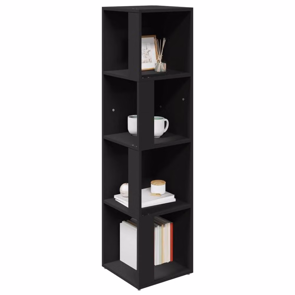 Berkfield Home Corner Cabinet in Black, W/D/H: 33 x 33 x 132 cm – 3
