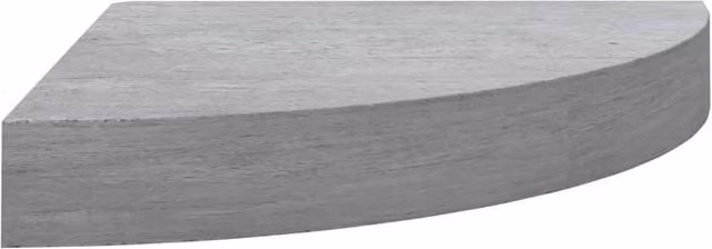 Berkfield Home Wall Mounted Corner Shelf in Concrete Grey, W/D/H: 25 x 25 x 3.8 cm – 1