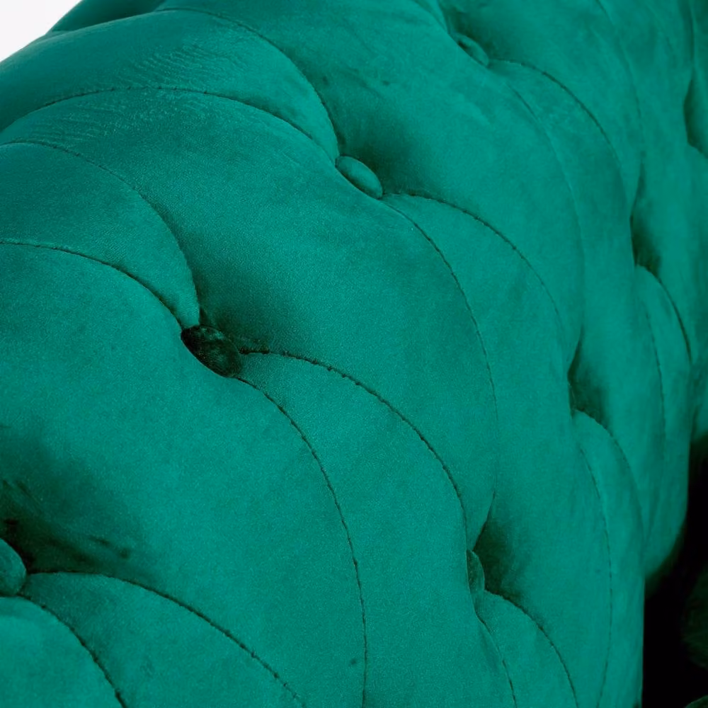 Bravich LTD Chesterfield Velvet 2 Seater Sofa in Green