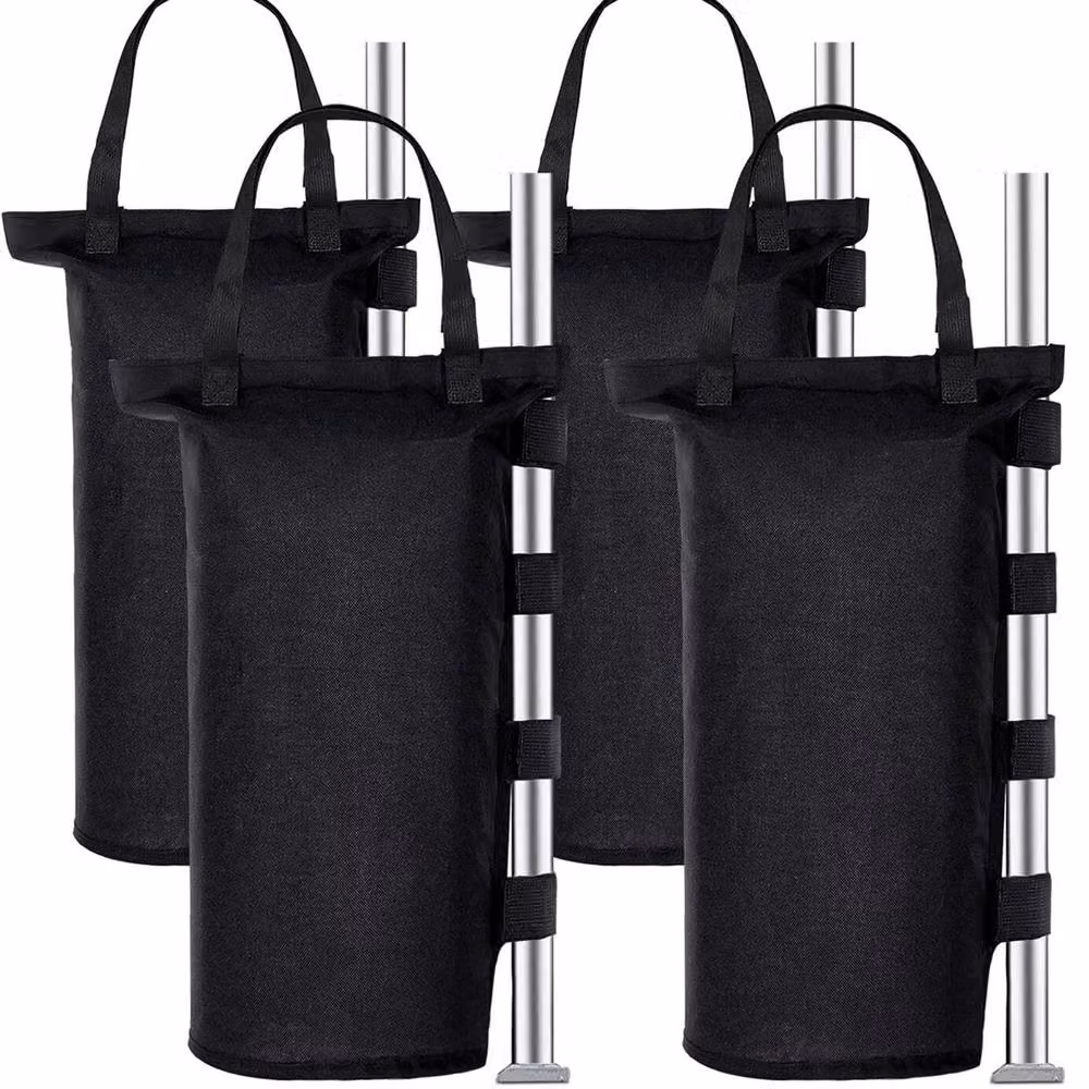 NESTLUNE Set of 4 Heavy Duty Gazebo Sand Bag Weights in Black – 3