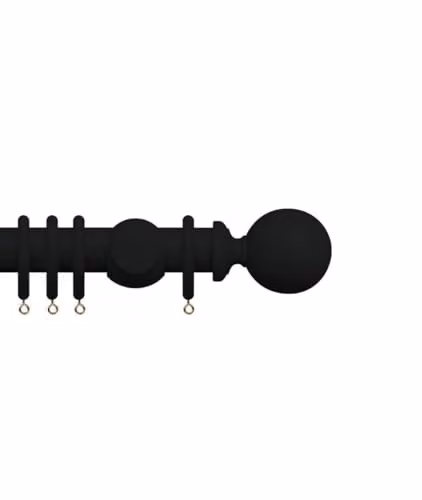 New Edge Blinds Black Curtain Pole, Length: 145 cm