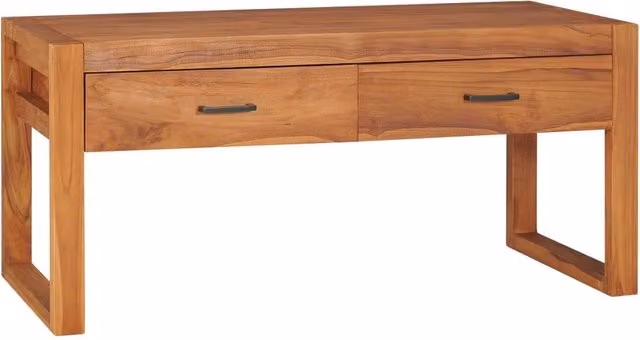 Berkfield Home Rustic Teak Wood TV Cabinet in Brown, W/D/H: 100 x 40 x 45 cm – 1