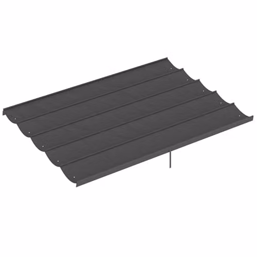 Outsunny Retractable Pergola Shade Cover, Dark Grey, W: 3.5 m x D: 2.6 m – 1