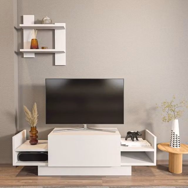 Decorotika Bahar Modern TV Unit in White