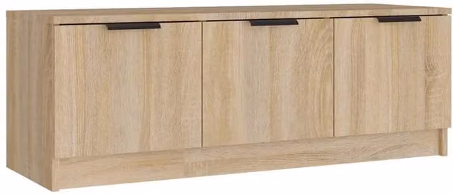 Berkfield Home Sonoma Oak TV Cabinet in Beige, W/D/H: 102 x 36.5 x 36.5 cm – 1