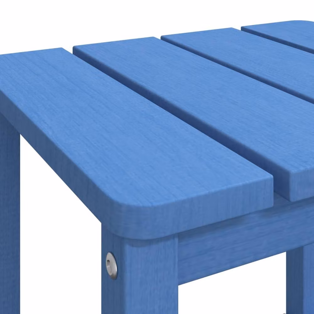 Berkfield Home Garden Adirondack Table in Aqua Blue, W/D/H: 38 x 38 x 46 cm – 4