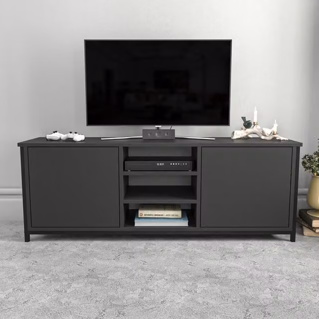 Decorotika Otis TV Unit in Anthracite and Black