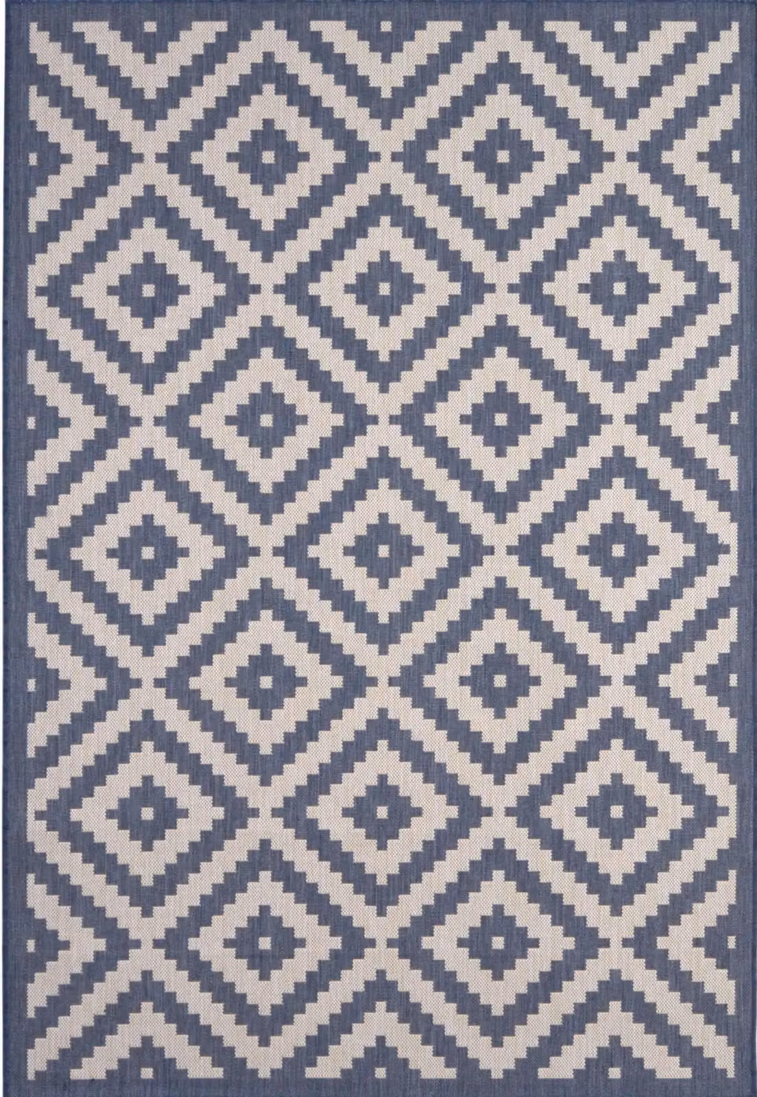 THE RUGS Blue Diamond Pattern Outdoor and Indoor Garden Patio Rug, W/D: 120 x 170 cm – 2