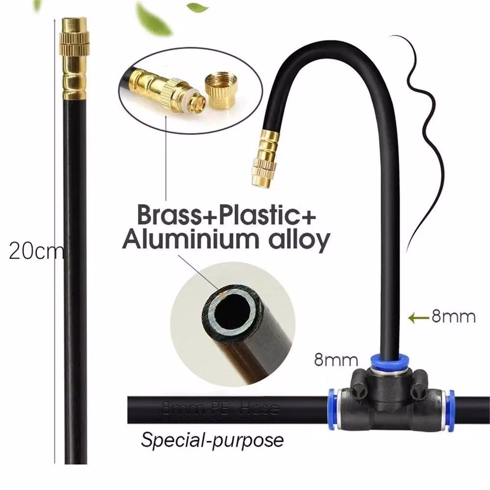 Nordara 30M 360 Degree Drip Irrigation System Kit with Micro Sprayer and 8mm Hose in Black, W: 1000 mm, L: 15000 mm – 3