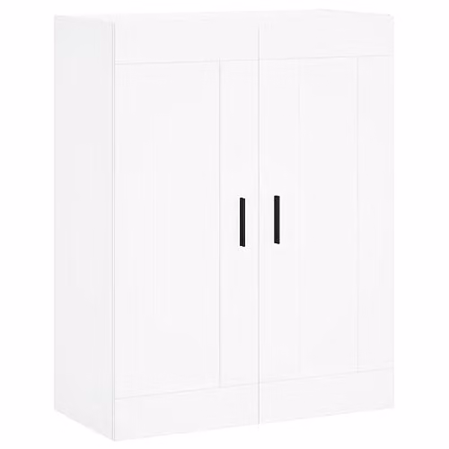 vidaXL Wall Mounted Cabinet in White MDF with Hinged Doors, W/D/H: 69.5 x 34 x 90 cm – 1