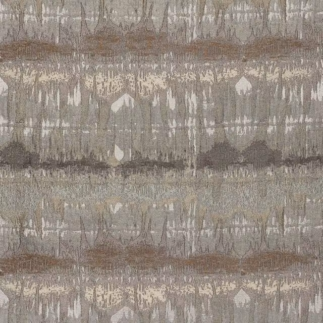 Terrys Inca Fabric in Silver and Multicolour Grey