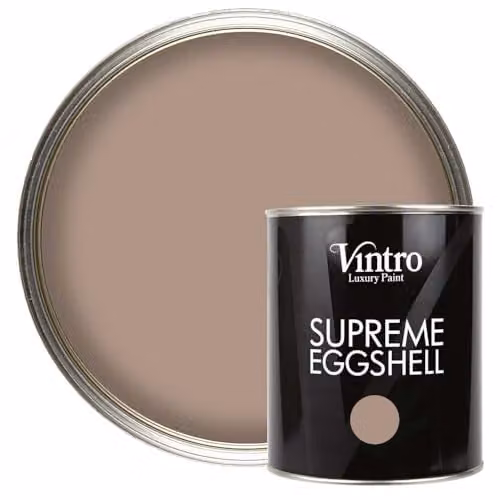 Vintro Cafe au Lait Light Brown Eggshell Paint for Walls, Wood and Trim, 1 Litre