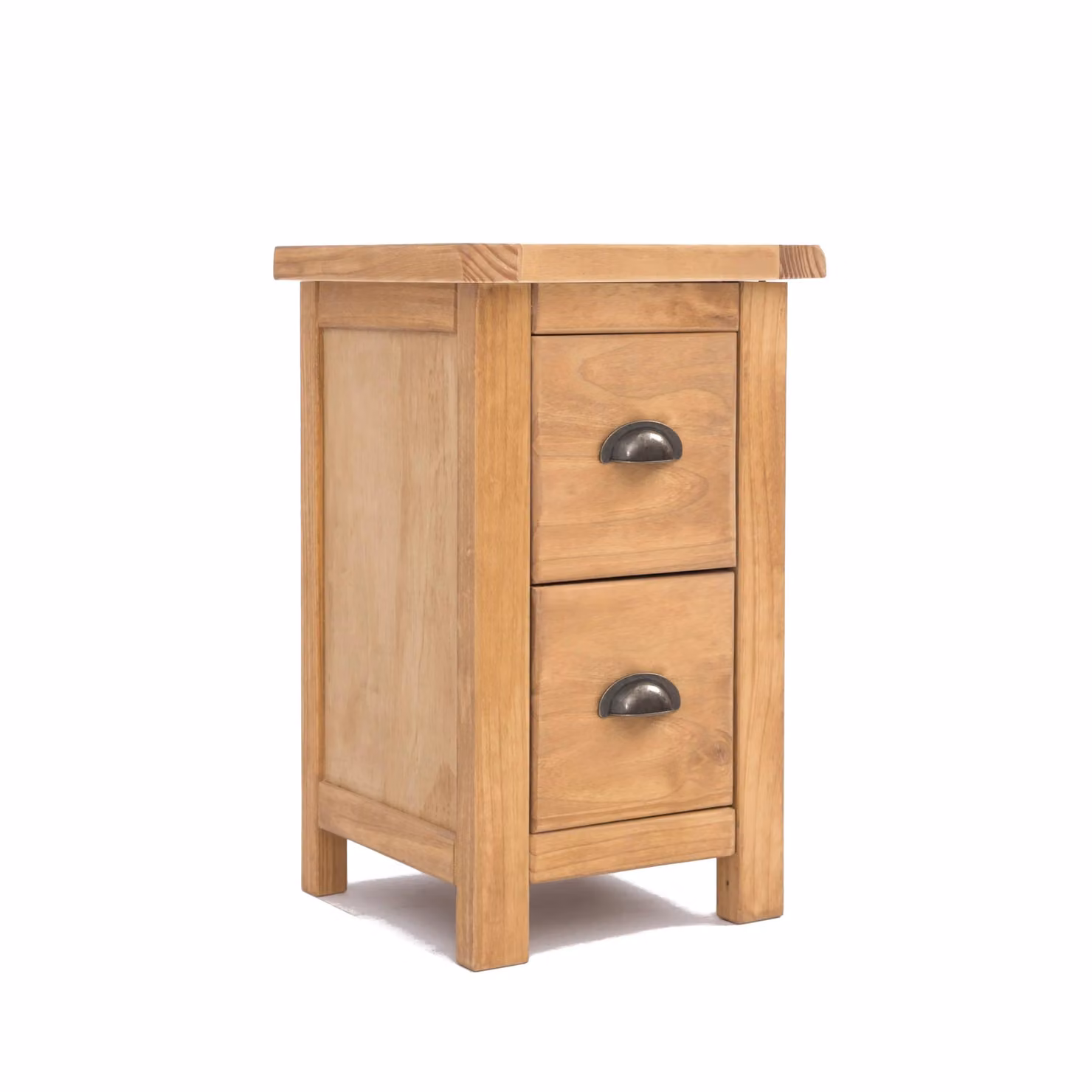 Cabinet Bits Lugo 2 Drawer Petite Bedside Cabinet in Antique Brown with Gold Details – 2