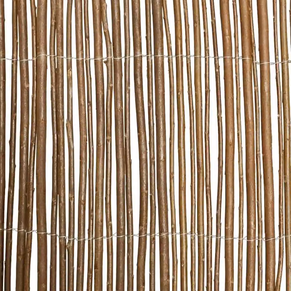 Berkfield Home Woven Willow Wood Fence in Brown, H: 120 cm, W: 300 cm – 3