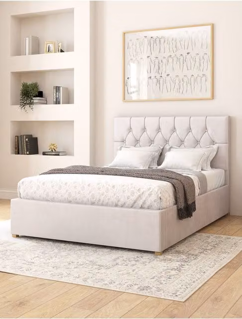 Aspire Olivier Electric Adjustable Bed with Pocket Sprung Mattress, Upholstered in Grey Velvet Fabric, W/D/H: 180 x 200 cm, King Size
