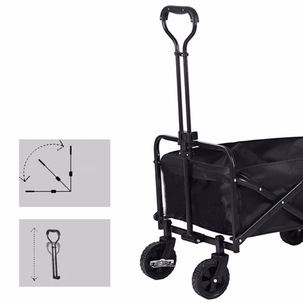 Havendro Foldable Garden Beach Festival Wagon Trolley, Black, 100kg Capacity – 3