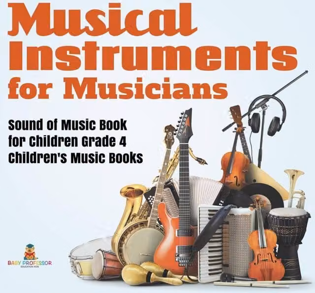 Baby Professor Musical Instruments for Musicians Sound of Music Book for Children, Multicolour