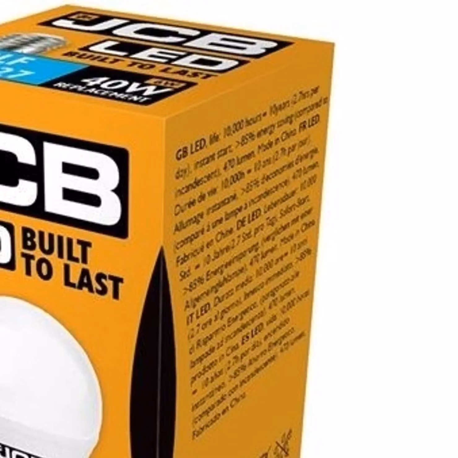 JCB LED Golf Light Bulb, 6W, 470lm, E27, Warm White, Opal White – 2