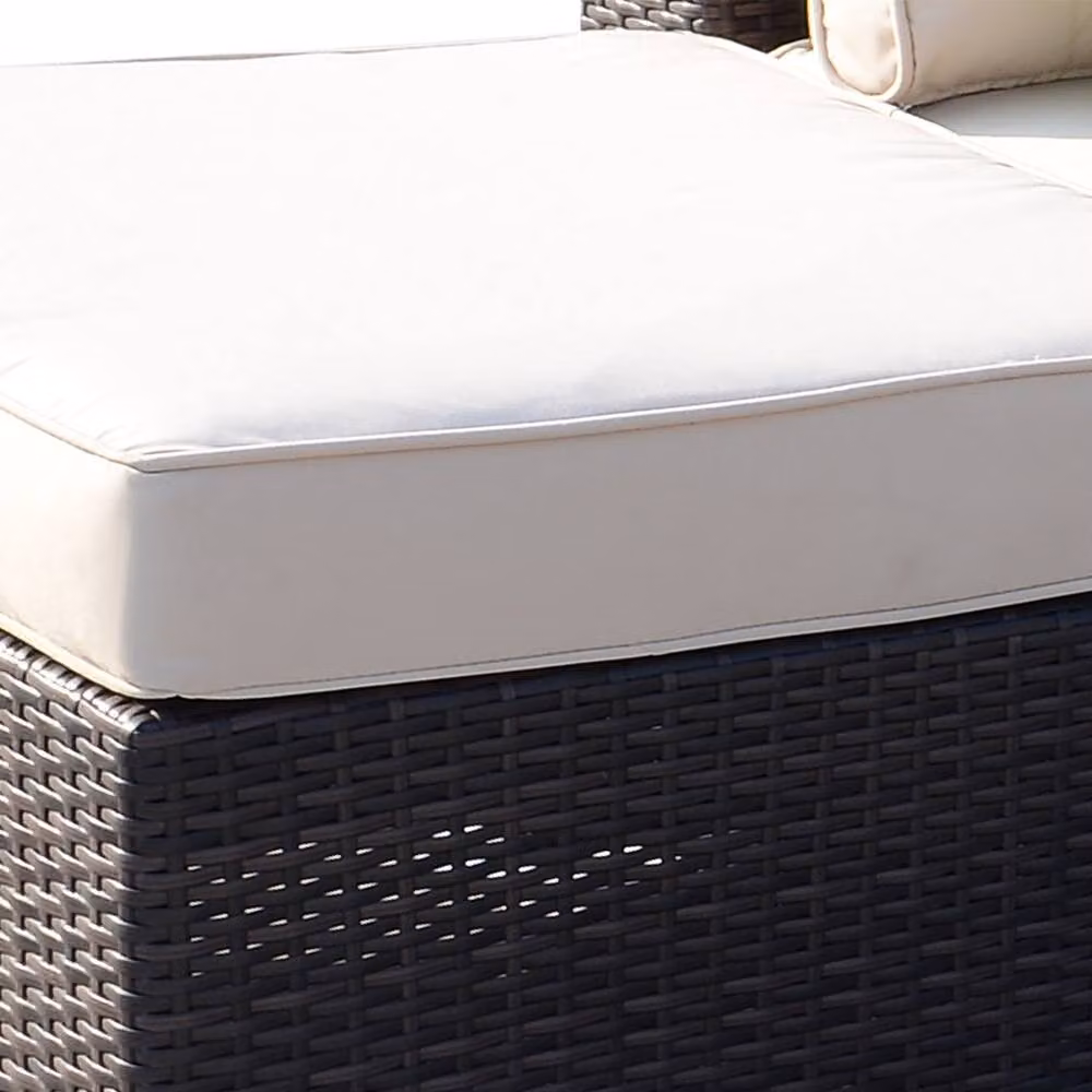 STILVORA 8-Piece Modern Sofa Set with Aluminium Frame and Brown Rattan – 6