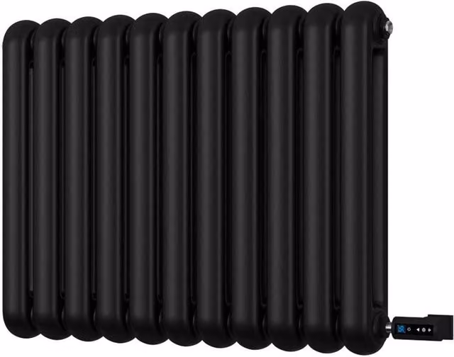 UK Radiators Sherwood Black Traditional Cast-Iron Style Electric Column Radiator with WIFI, W: 78.5 cm, H: 60 cm – 1