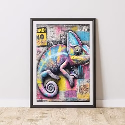 60 Second Makeover Gheko Graffiti Print Urban Street Art Poster, Multicolour, A3
