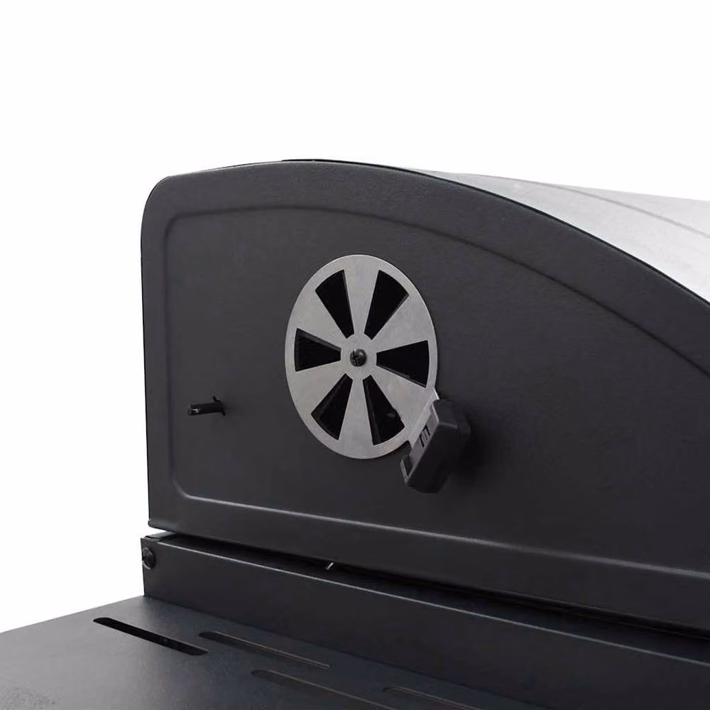 Berkfield Home Charcoal BBQ Grill with Bottom Shelf and Thermometer in Black – 4