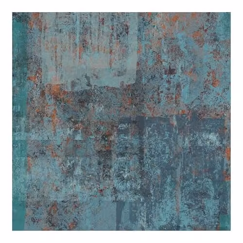 Graham & Brown Blue Industrial Abstract Concrete Textured Wallpaper