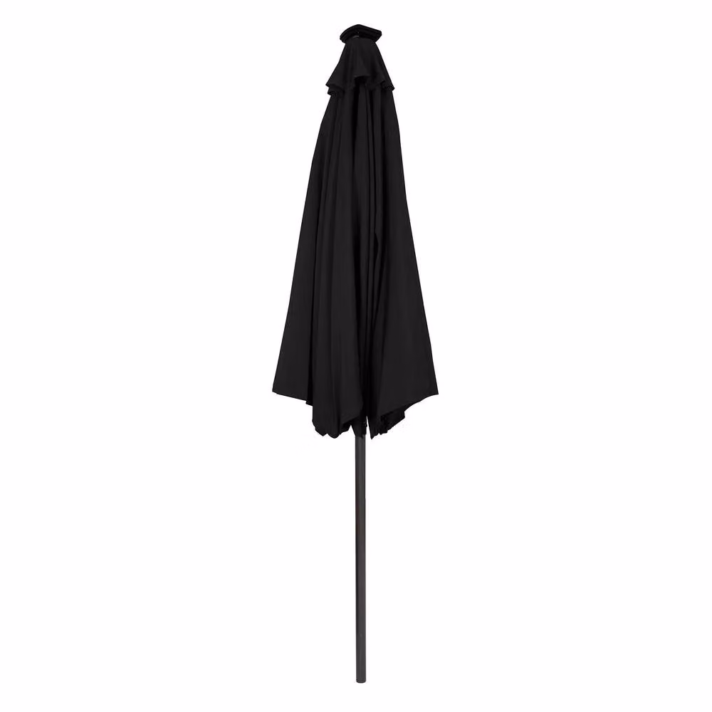 Monstershop LED Tilt Parasol in Black with Steel Frame and Polyester Canopy, Diameter: 270 cm, Height: 238 cm – 2