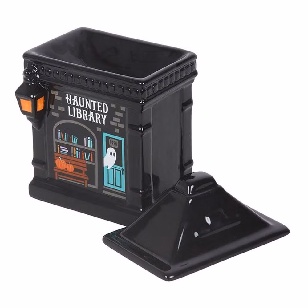 Uniqueful Haunted Library Ceramic Oil Burner in Black for Tealights – 4