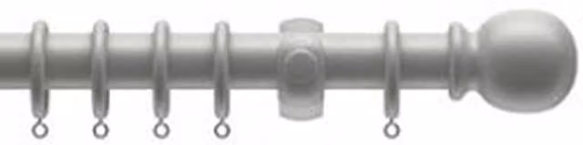 NewEdgeBlinds Grey Wooden Curtain Pole Set, Width: 85 cm